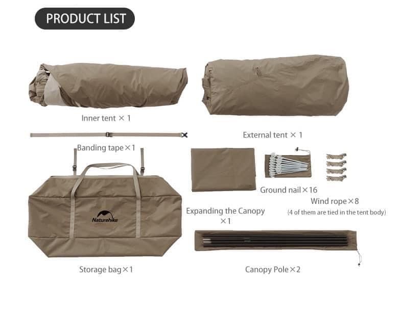 Lều chống nóng 100% Naturehike CNK2300ZP021 - Village 6.0