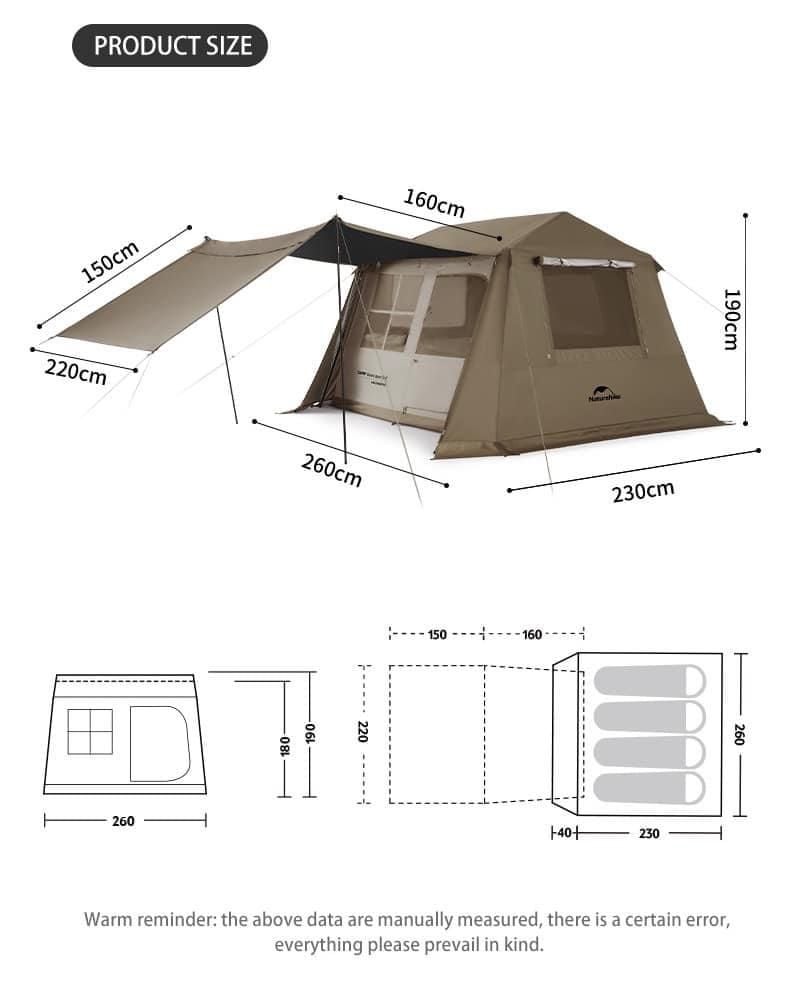 Lều chống nóng 100% Naturehike CNK2300ZP021 - Village 6.0