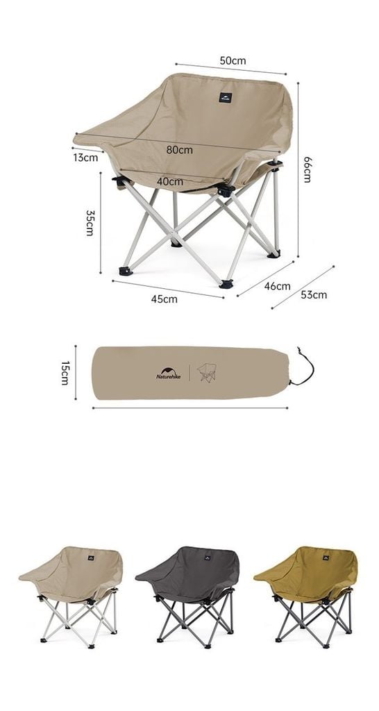 Naturehike Armrest Moon Chair CNH23JU13002 - Ghế xếp thư giãn