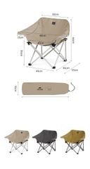 Naturehike Armrest Moon Chair CNH23JU13002 - Ghế xếp thư giãn