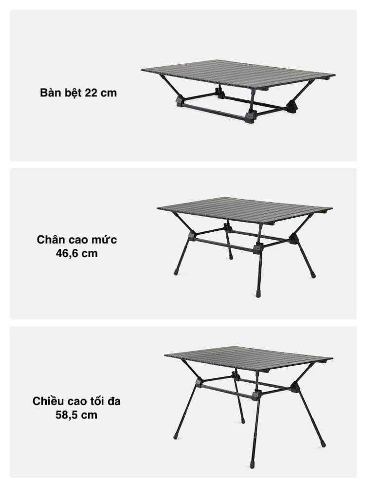 Bàn nhôm gấp gọn điều chỉnh độ cao NatureHike CNH22JU025