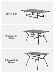 Bàn nhôm gấp gọn điều chỉnh độ cao NatureHike CNH22JU025
