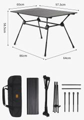 Bàn nhôm gấp gọn điều chỉnh độ cao NatureHike CNH22JU025