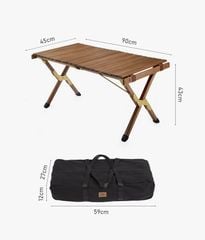 Bàn gỗ mặt cuộn Naturehike NH19JJ009