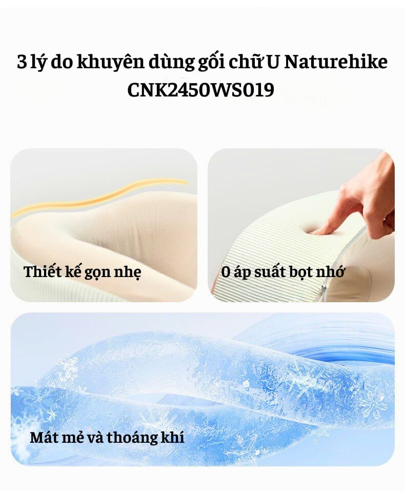 Gối chữ u kê cổ 3D Naturehike CNK2450WS019