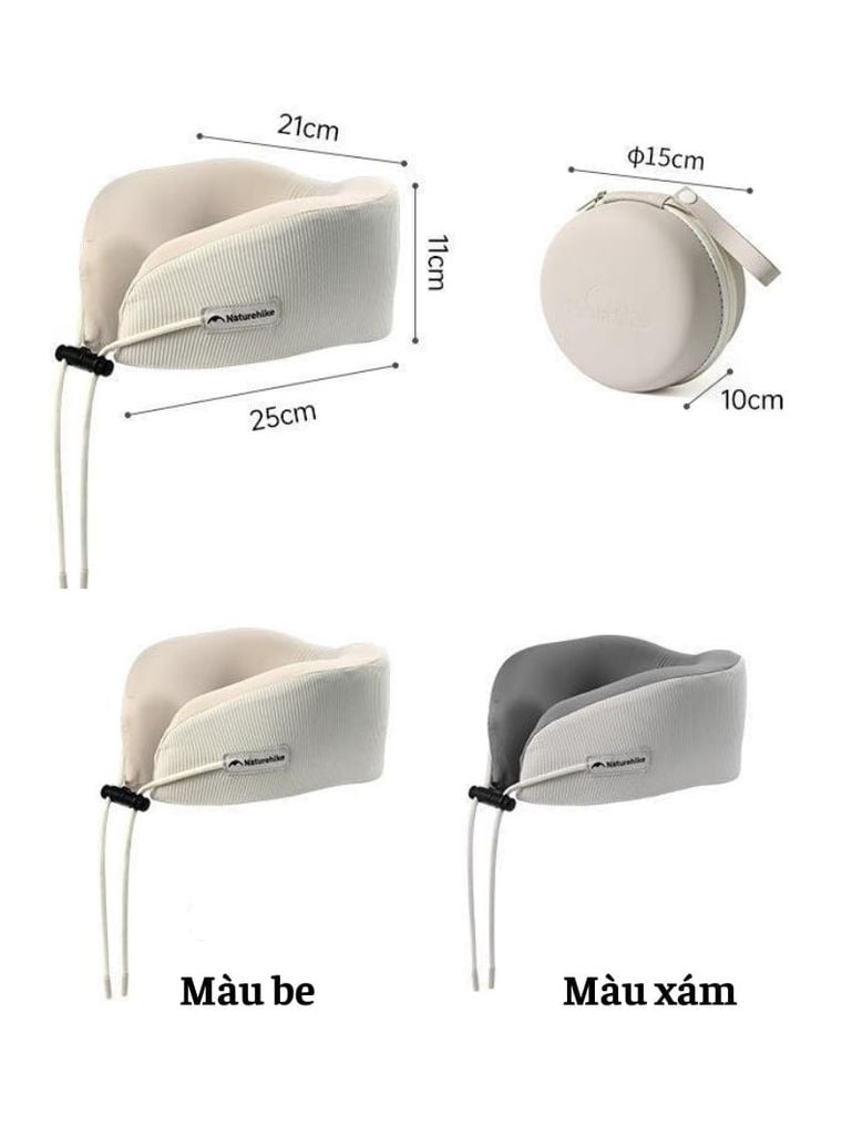 Gối chữ u kê cổ 3D Naturehike CNK2450WS019