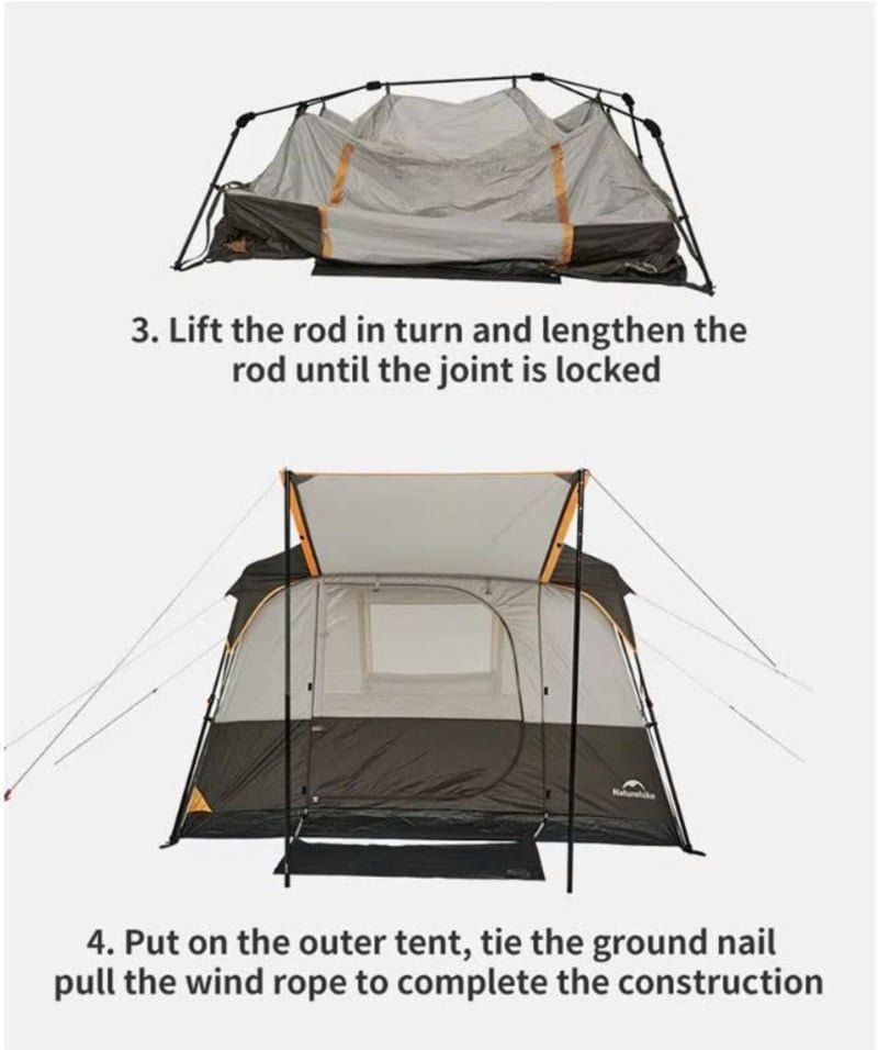 Lều 04 người tự bung Naturehike CNK2450WS037 - Cape 5.2
