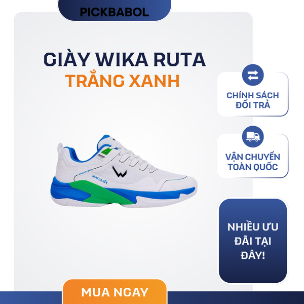  Giày Wika Ruta - trắng xanh 