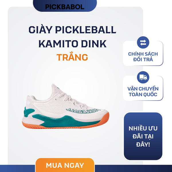  GIày Pickleball Kamito Dink - Trắng 