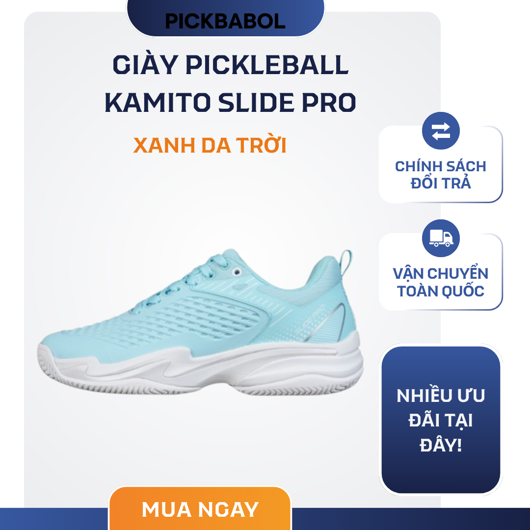  Giày Pickleball Kamito Slide Pro - Màu Xanh Da Trời 