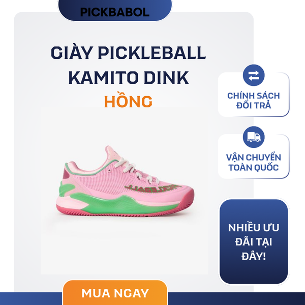  GIày Pickleball Kamito Dink-Hồng 
