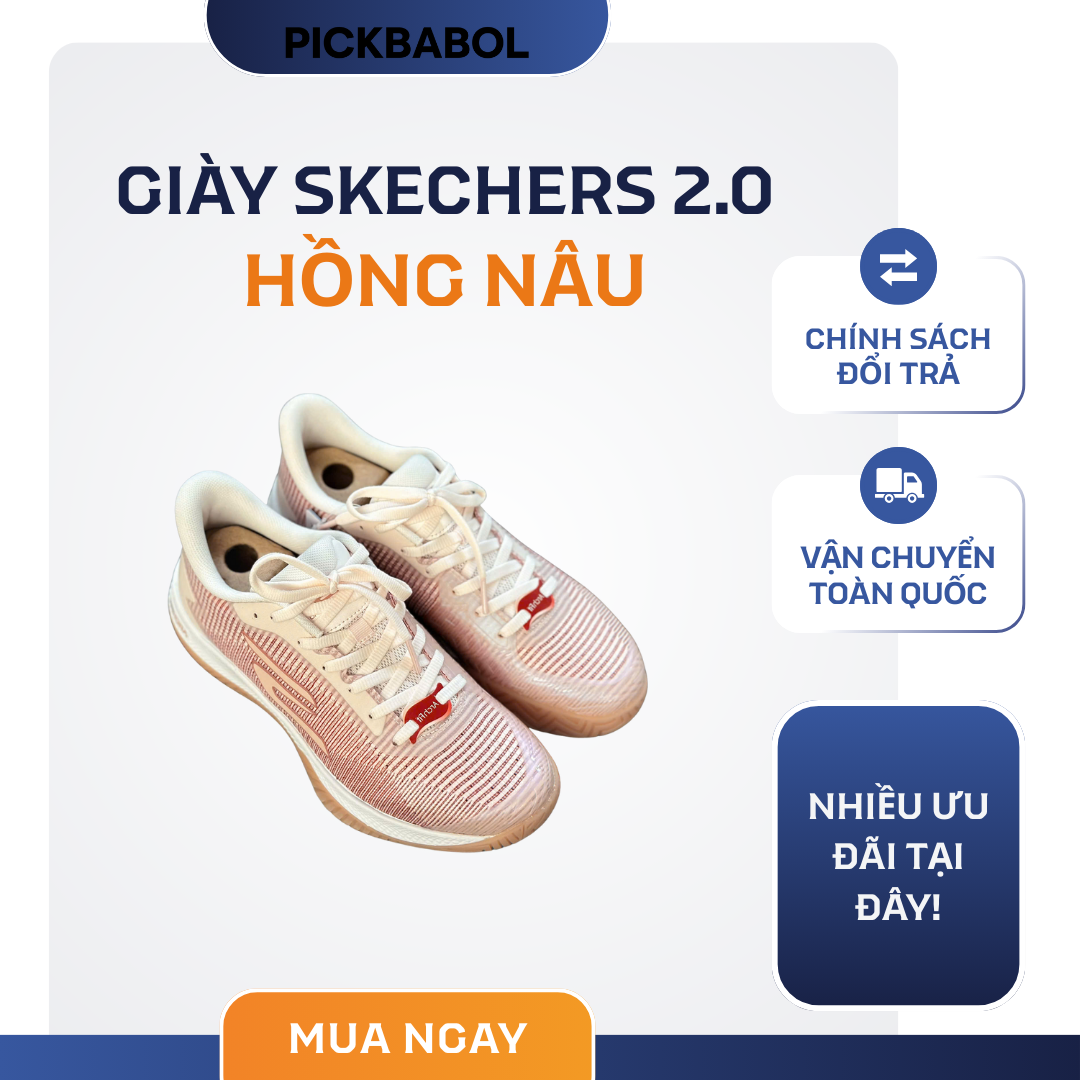  Giày Skechers 2.0 Hồng Nâu 