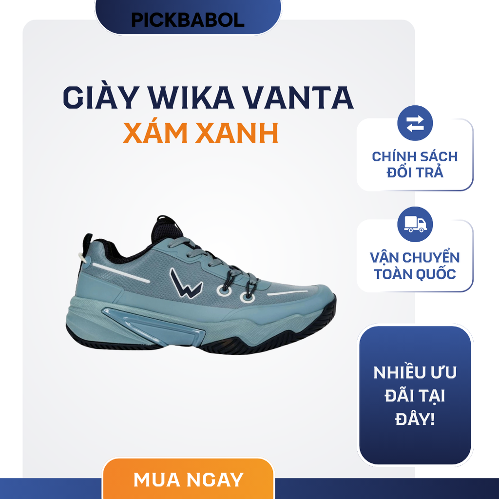  Giày Wika Vanta - Xám xanh 
