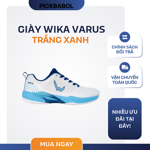  Giày Wika Varus - Trắng xanh 