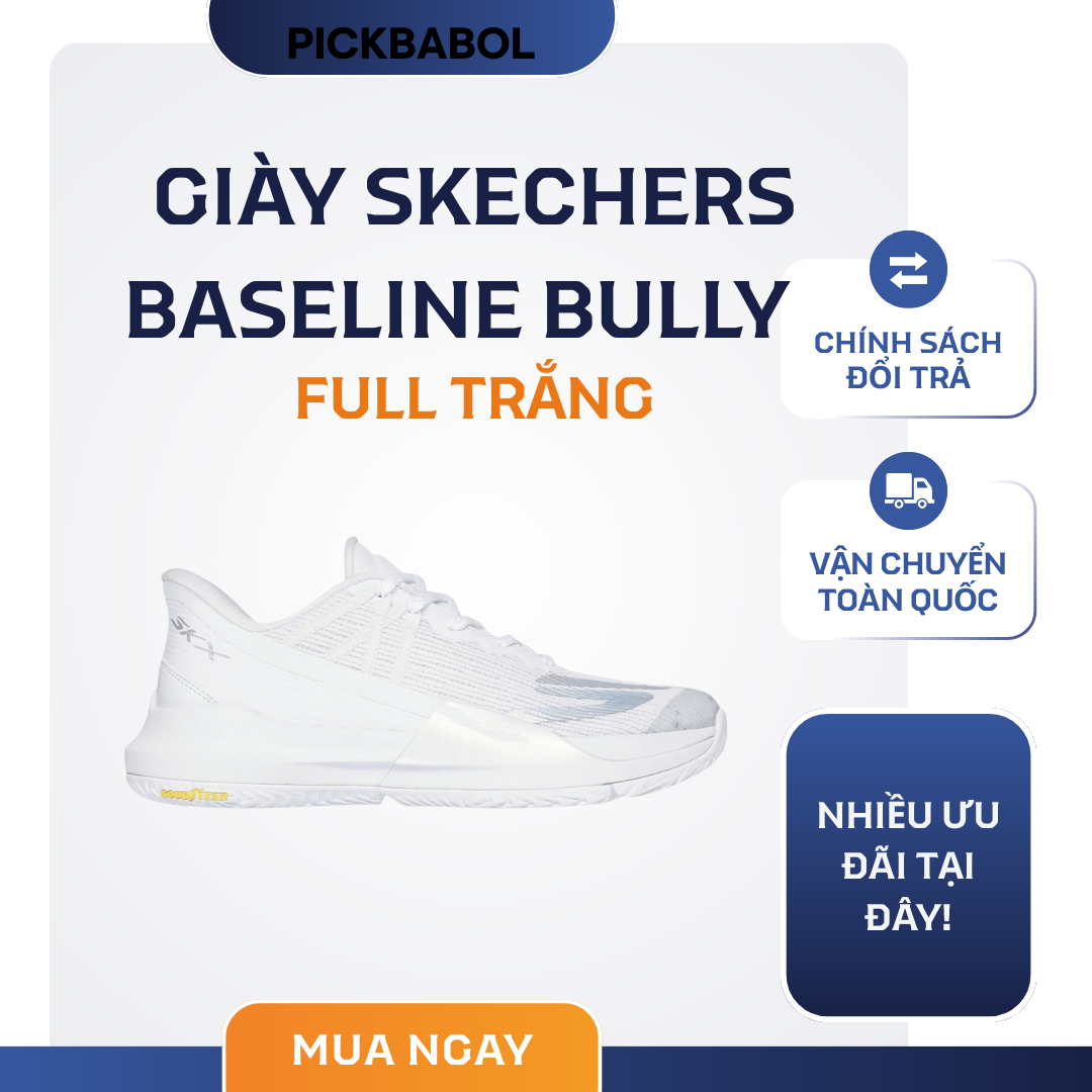 Giày Skechers Baseline Bully Trắng 