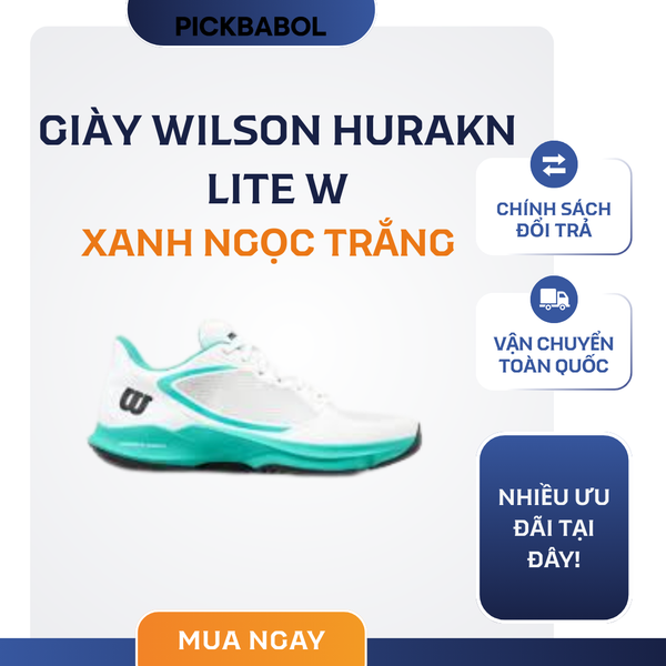  Giày Wilson Hurakn Lite W - Xanh ngọc trắng 