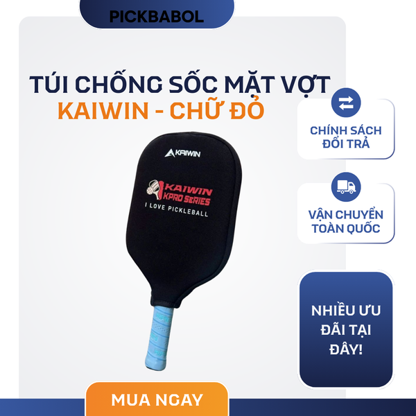  Túi chống sốc mặt vợt Kaiwin - chữ đỏ 