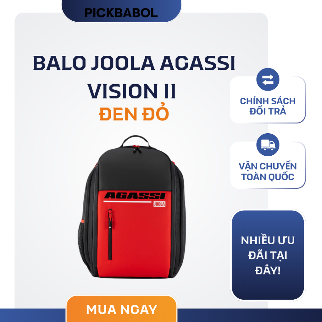  Balo JOOLA Agassi Vision II - Đen đỏ 