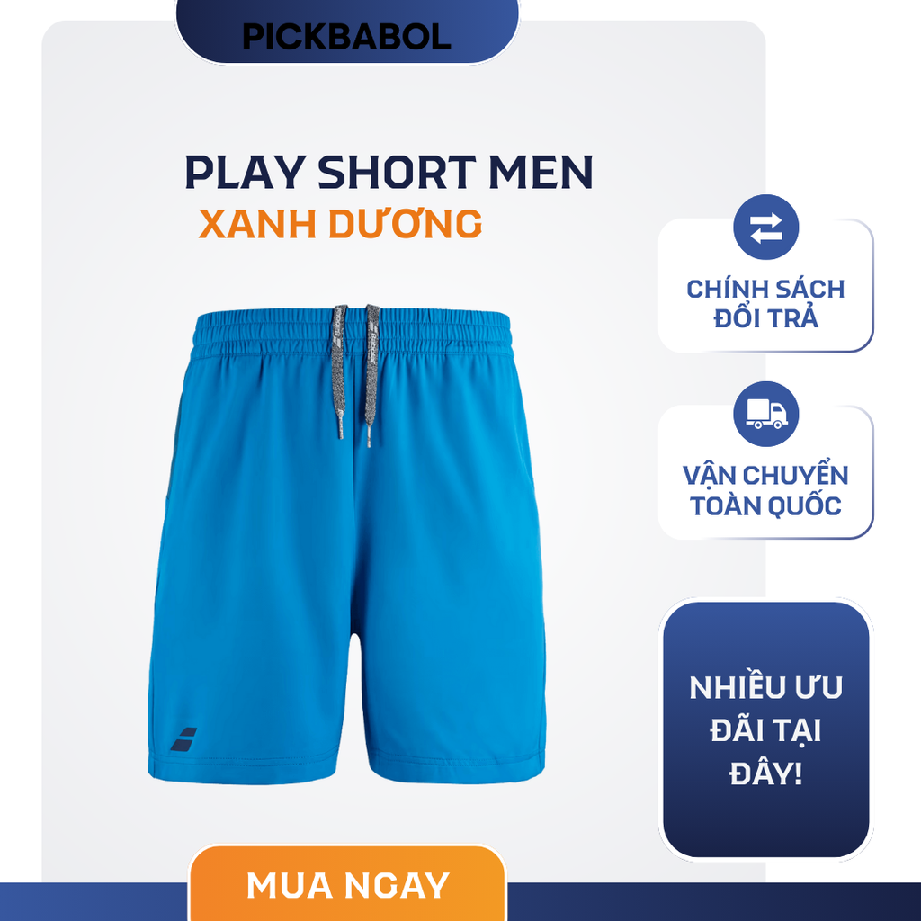  Quần Babolat Play Short Men - Xanh Dương 