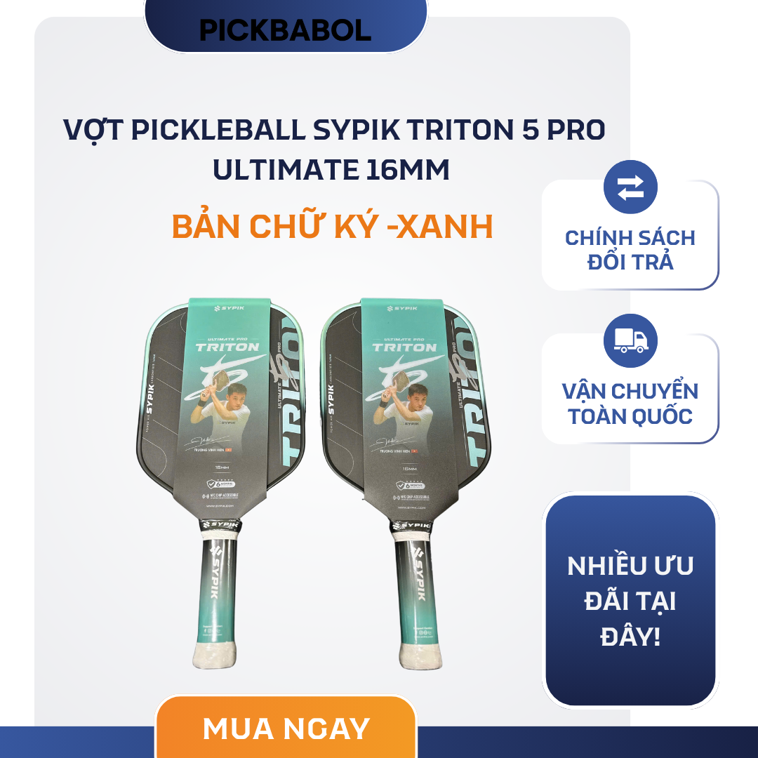  Vợt Pickleball Sypik Triton 5 - Bản chữ ký 