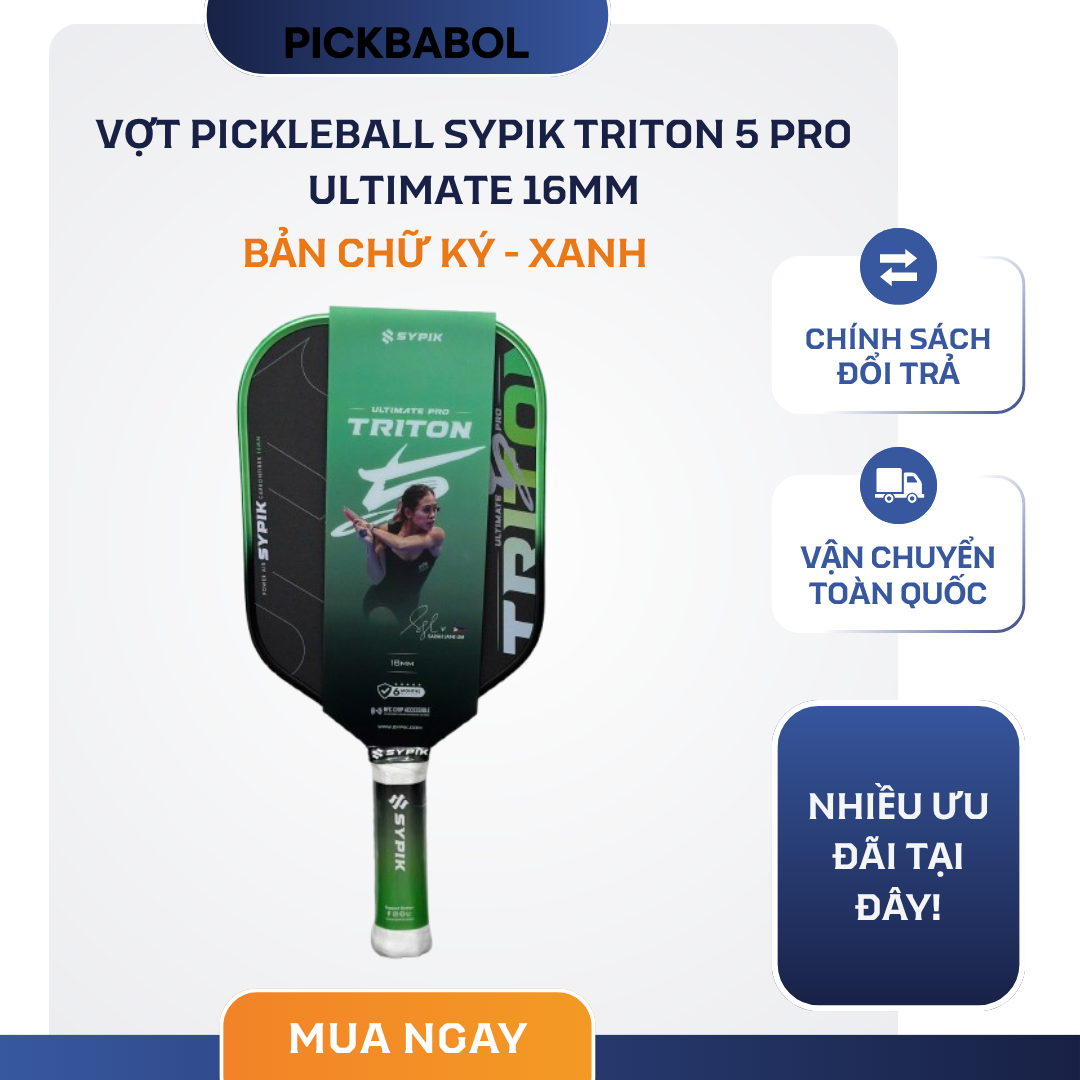  Vợt Pickleball Sypik Triton 5 - Bản chữ ký 