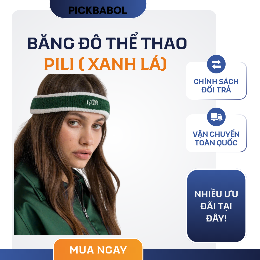  Băng đô thể thao Pili - Xanh lá 