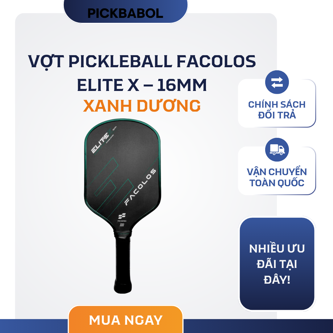  Vợt Pickleball FACOLOS ELITE X – 16MM 