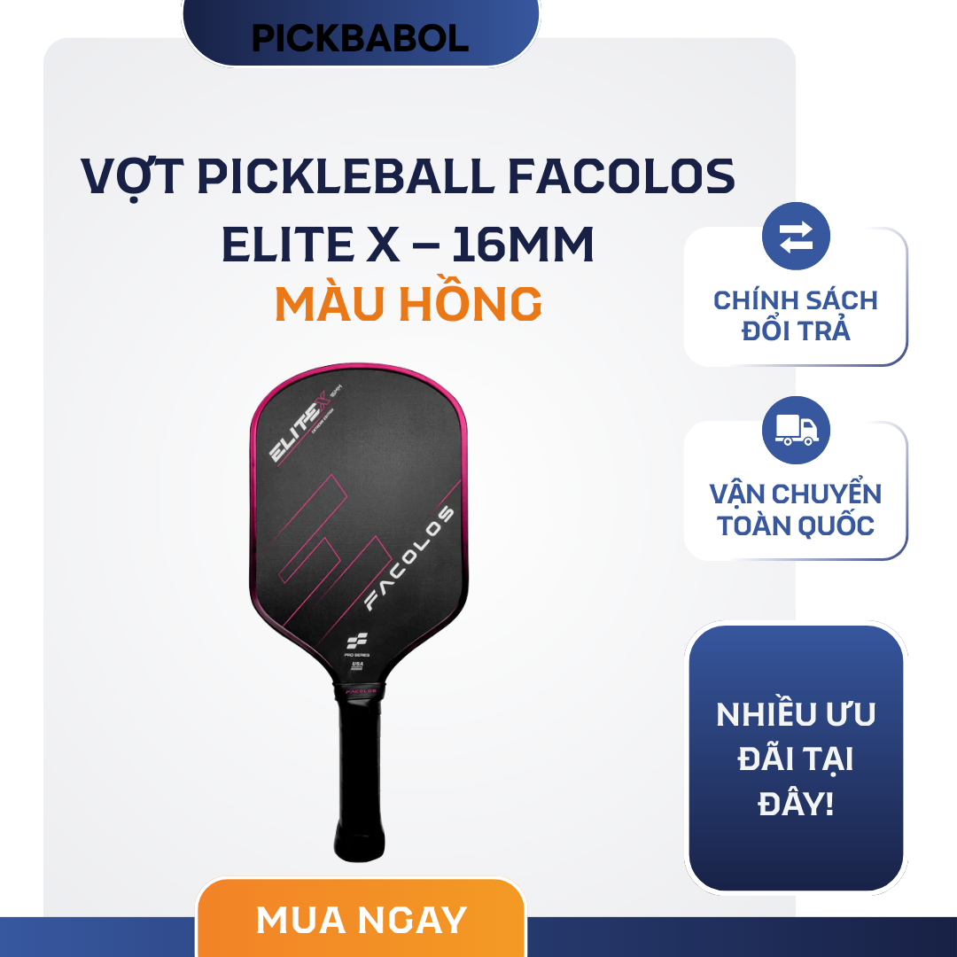  Vợt Pickleball FACOLOS ELITE X – 16MM 