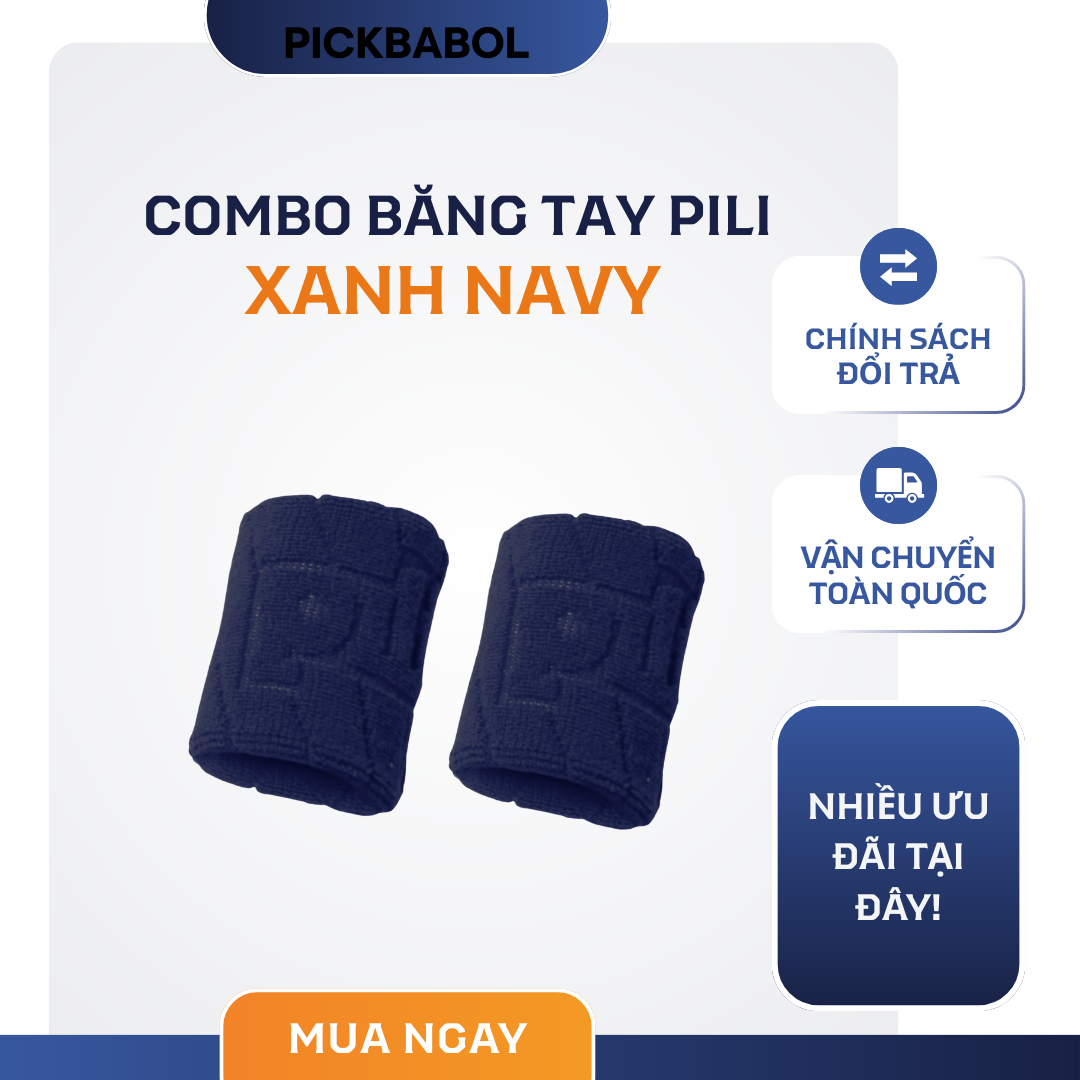  Combo 2 Băng Tay Pili - Xanh Navy 