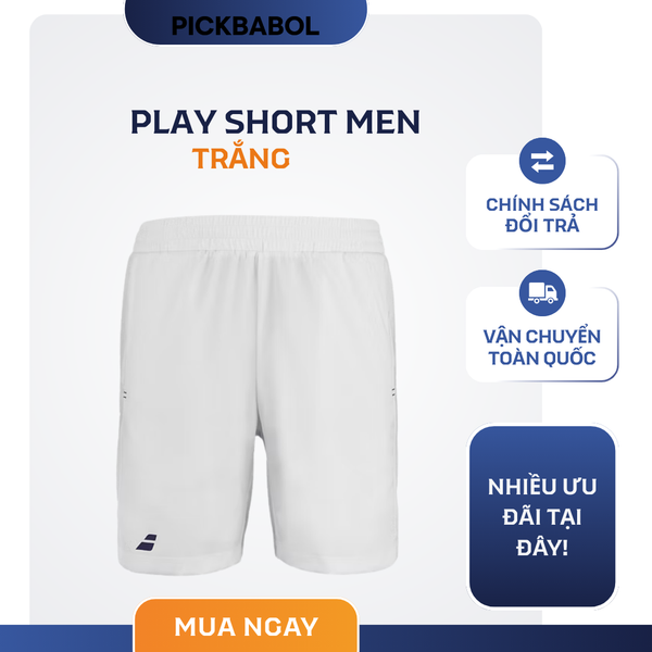  Quần Babolat Play Short Men - Trắng 