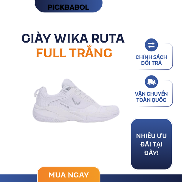  Giày Wika (Ruta) - Full Trắng 
