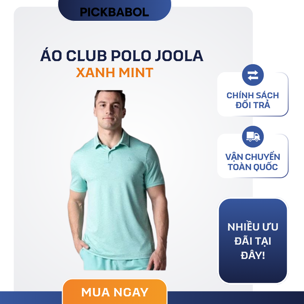  Áo Club Polo Joola - Xanh mint 