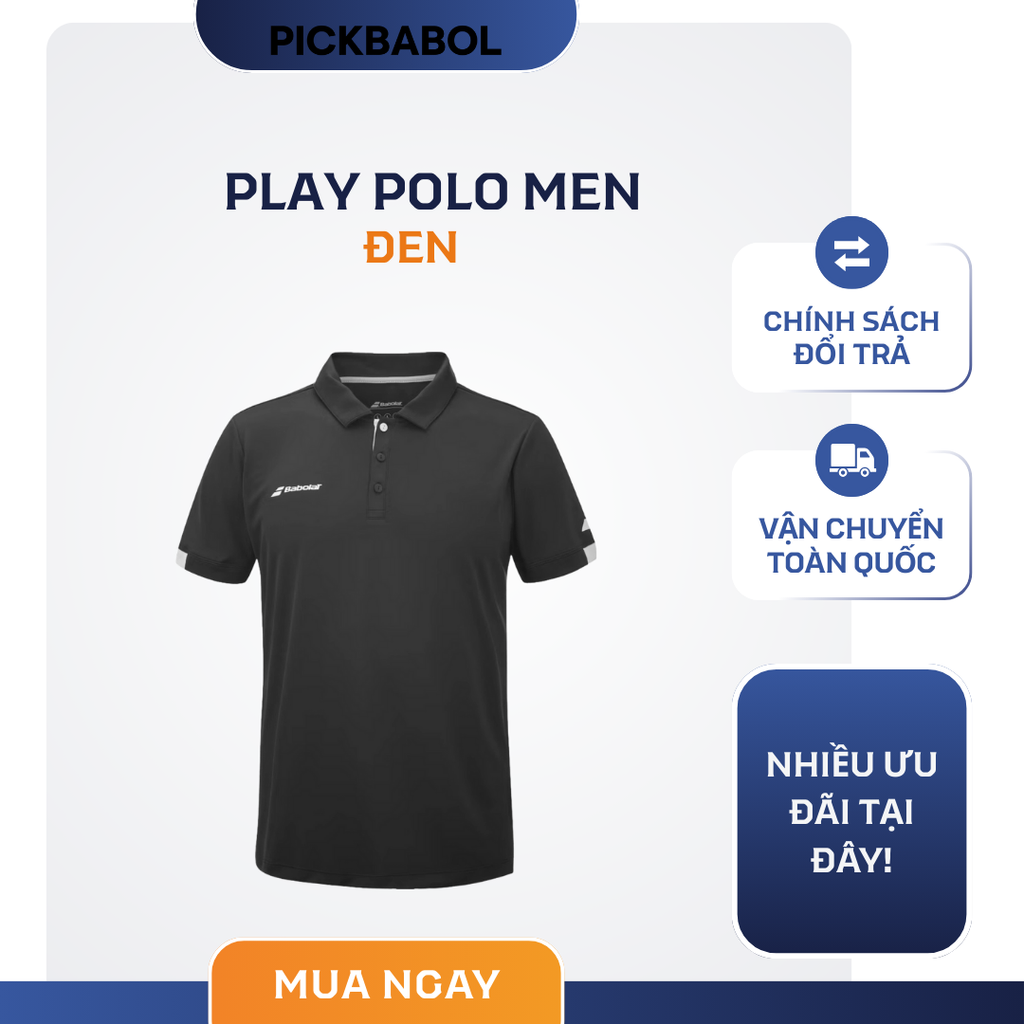  Áo Babolat Play Polo Men - Đen 