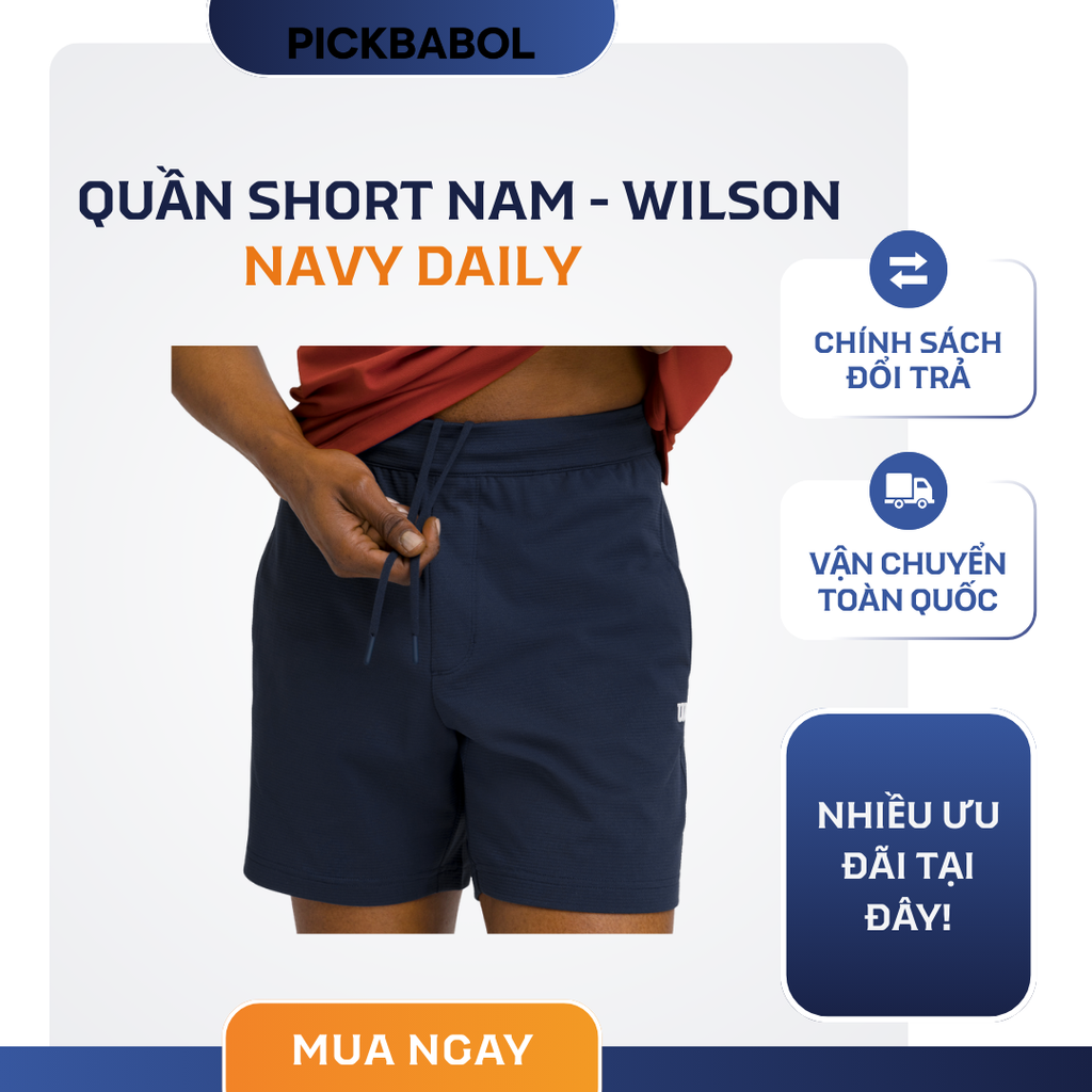  Quần short nam - Wilson Navy daily 