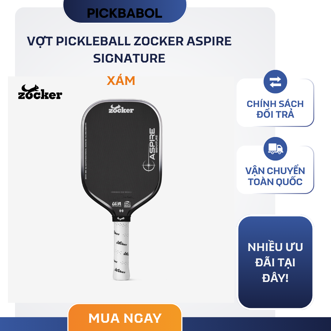  Vợt Pickleball Zocker Aspire Signature 