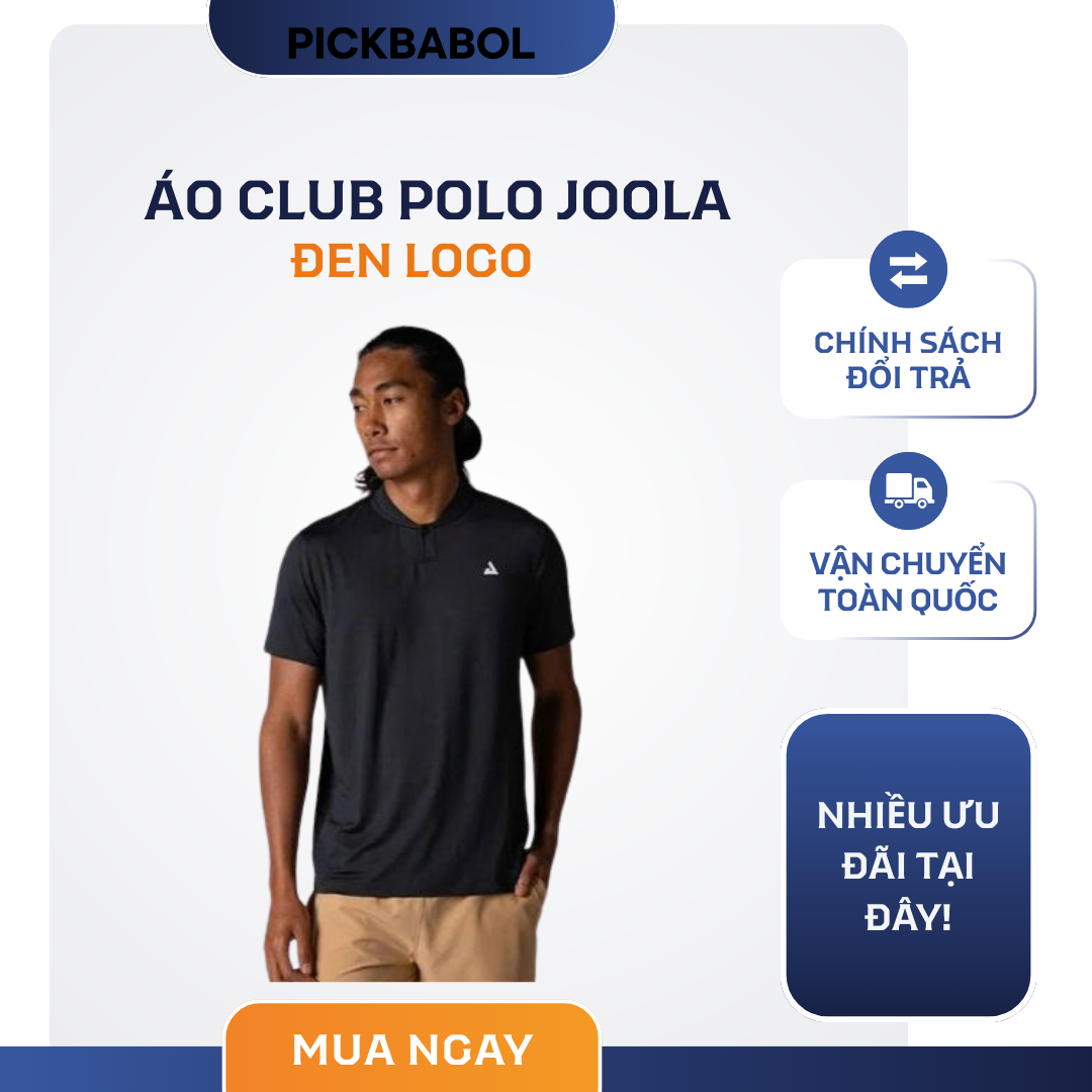  Áo Court Polo Joola - Đen 