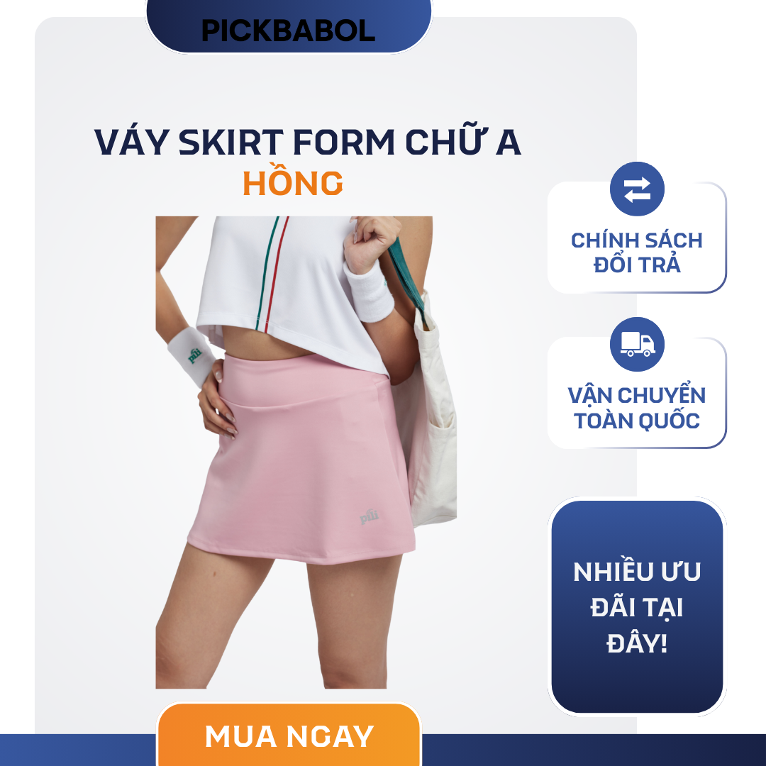  Váy Skirt Form chữ A - Hồng 