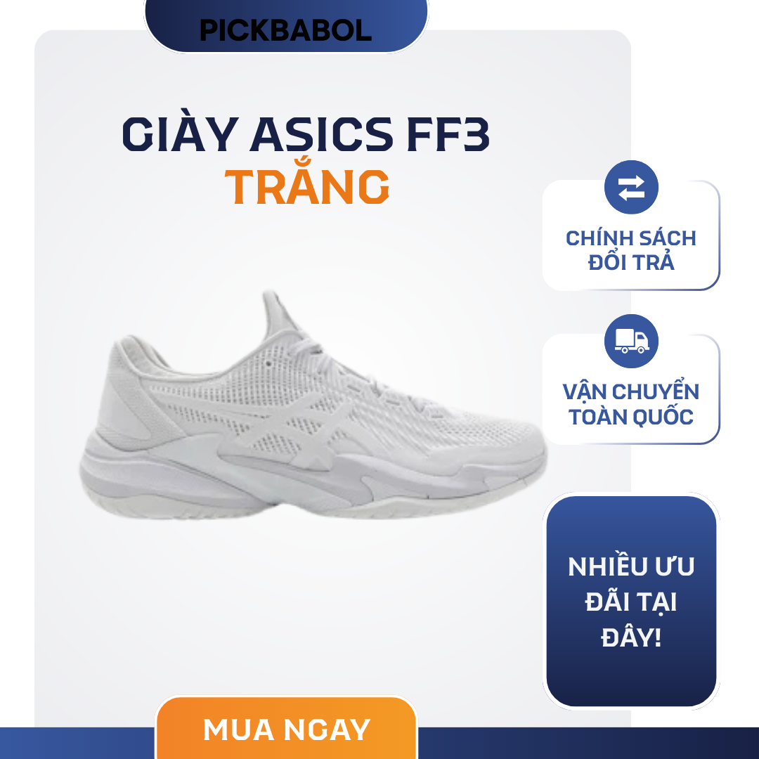  Giày Asics FF3 - Trắng 