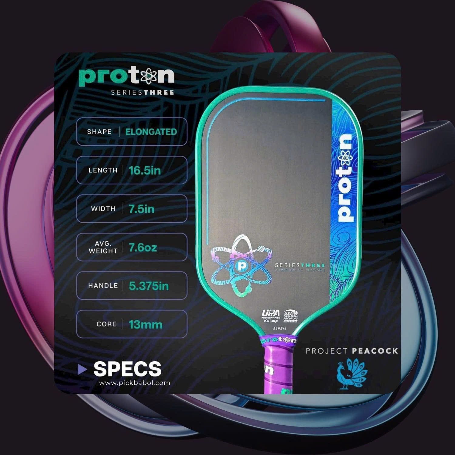 Vợt Proton Project Peacock Elongated 13mm 