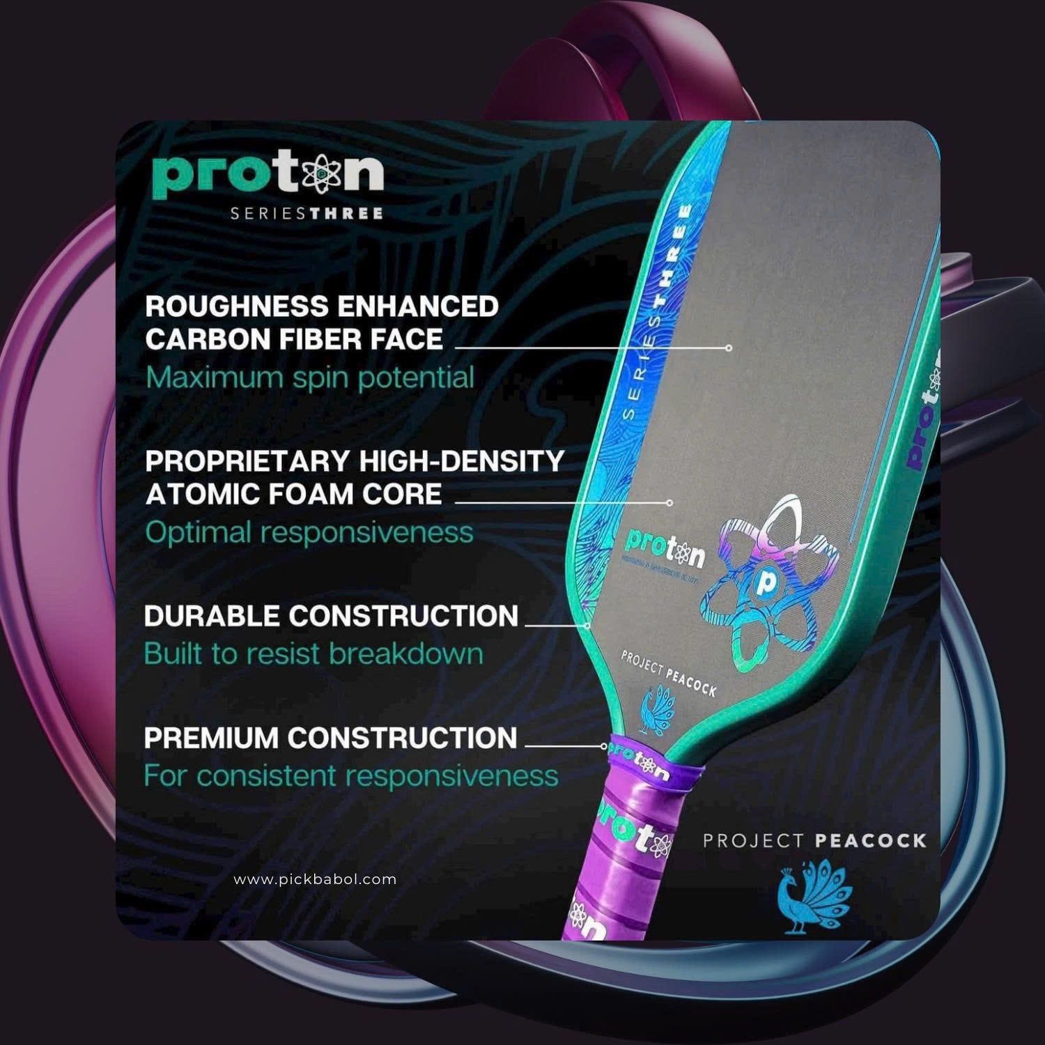 Vợt Proton Project Peacock Elongated 13mm 