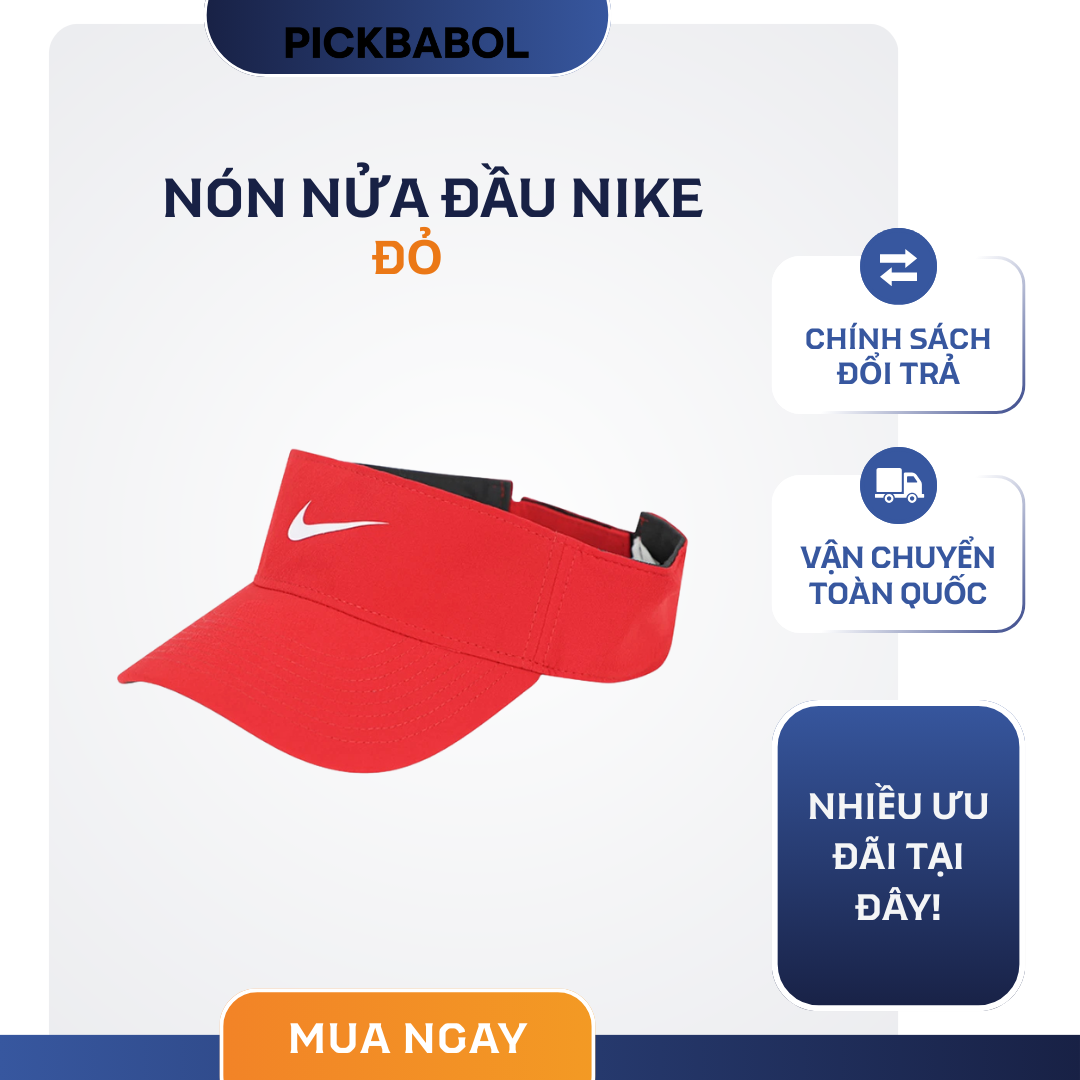  Nón nửa đầu Nike - Đỏ 