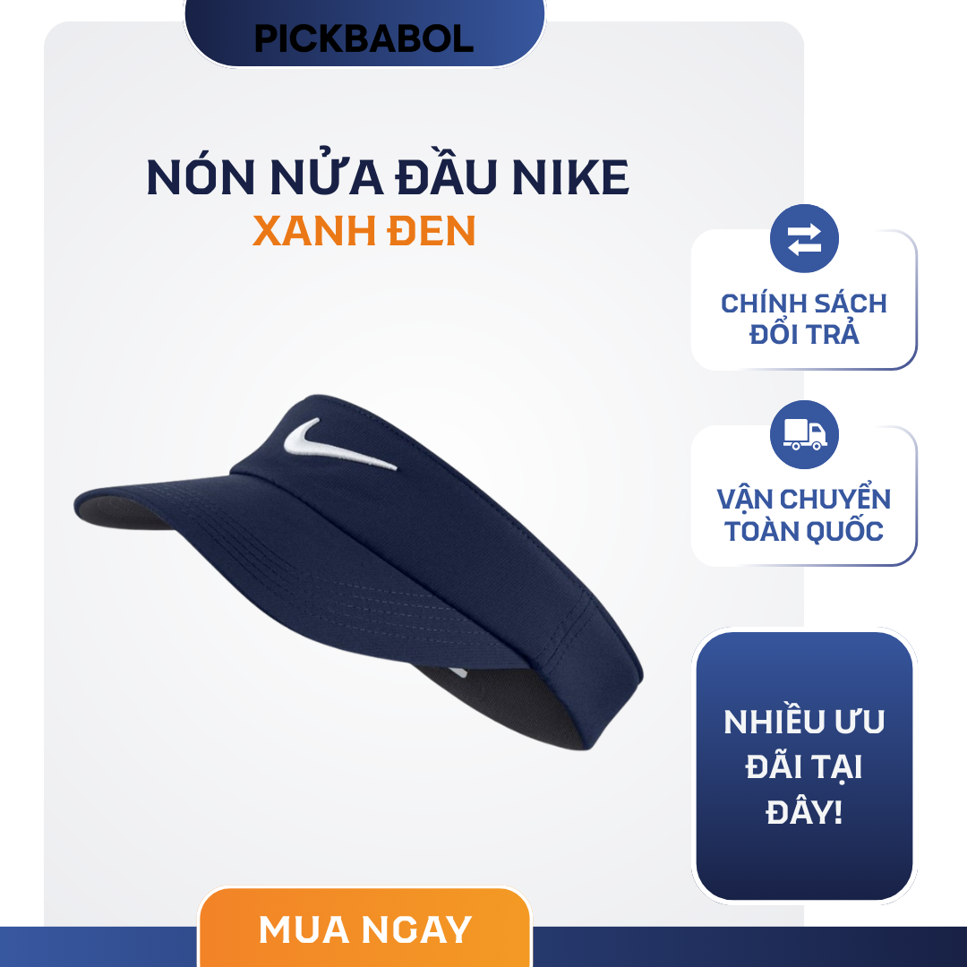  Nón nửa đầu Nike - Xanh đen 