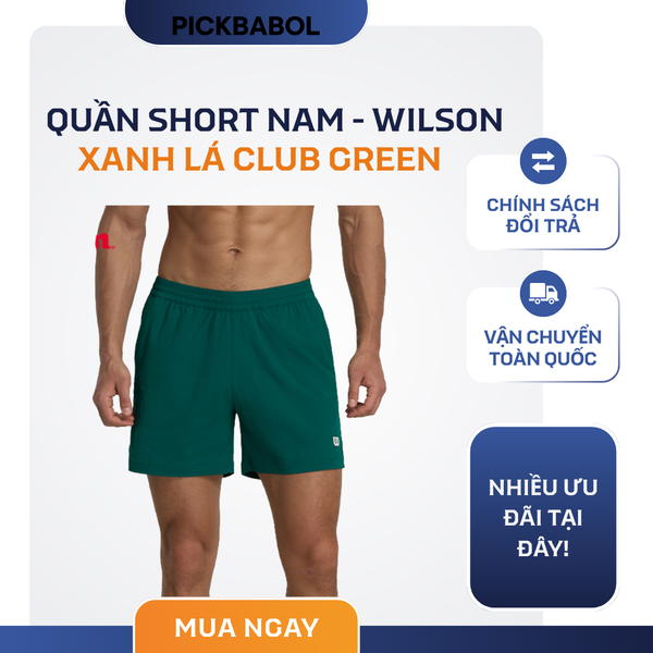  Quần short nam Wilson - Xanh lá club green 