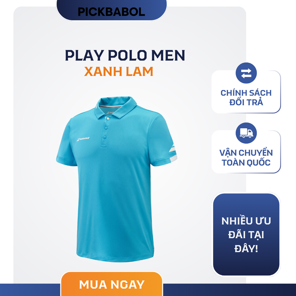  Áo Babolat Play Polo Men - Xanh lam 