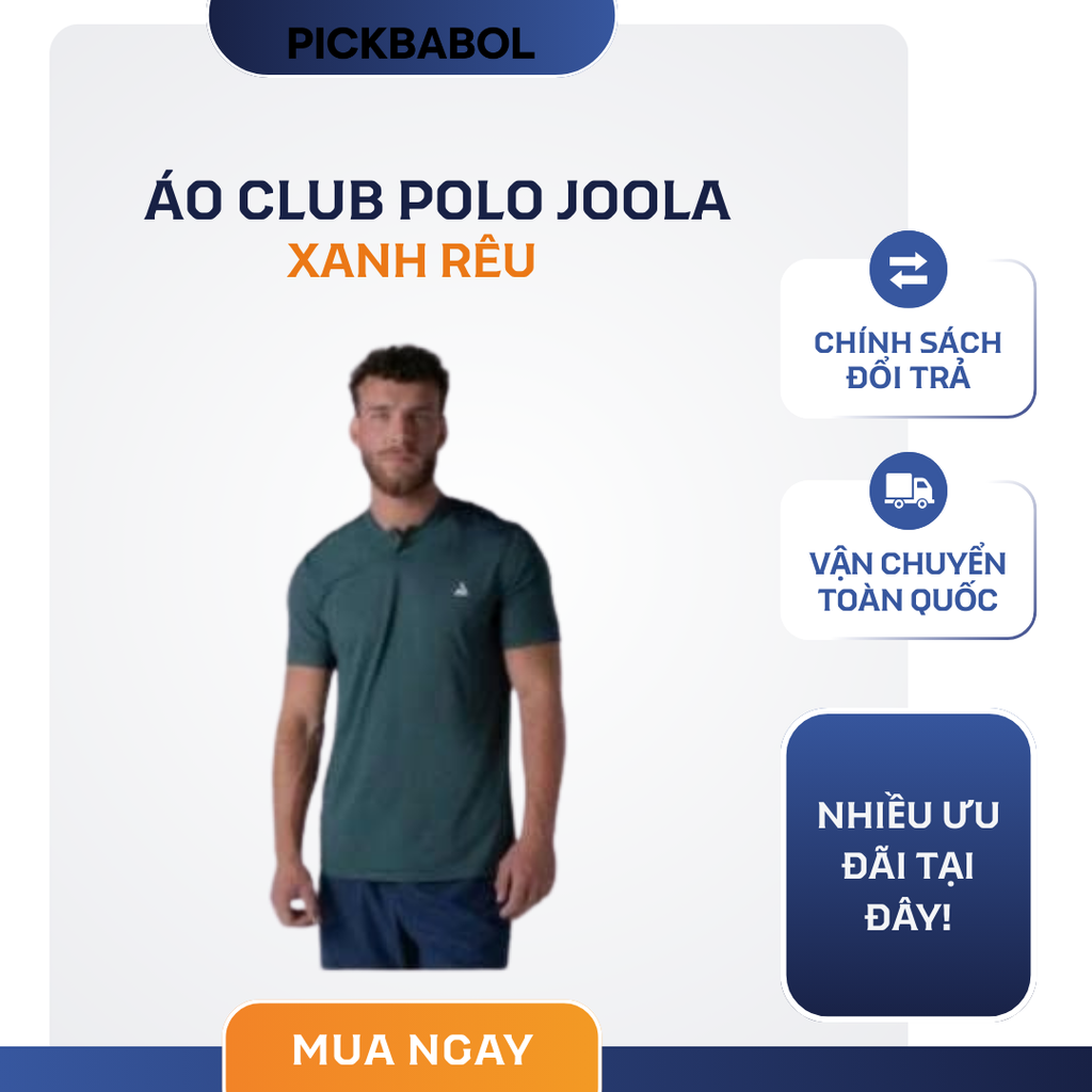  Áo Court Polo Joola - Xanh rêu 