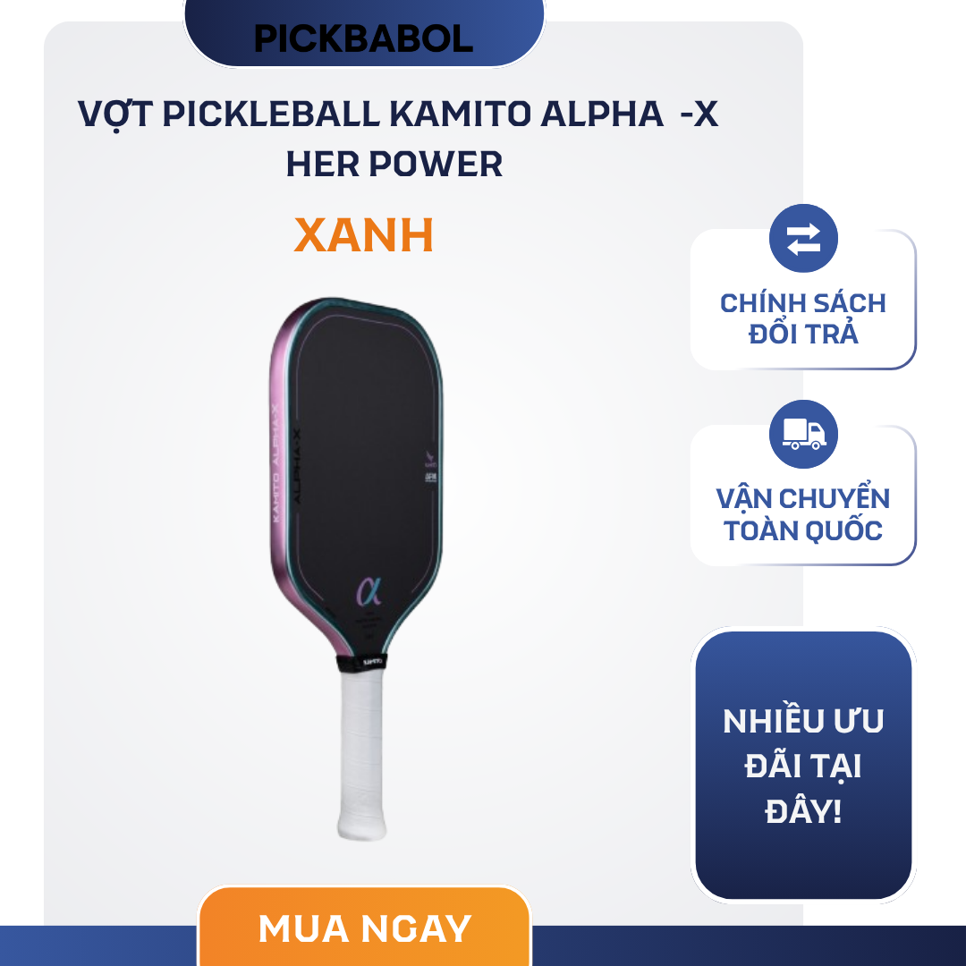  Vợt Pickleball Kamito Alpha-X Her Power 
