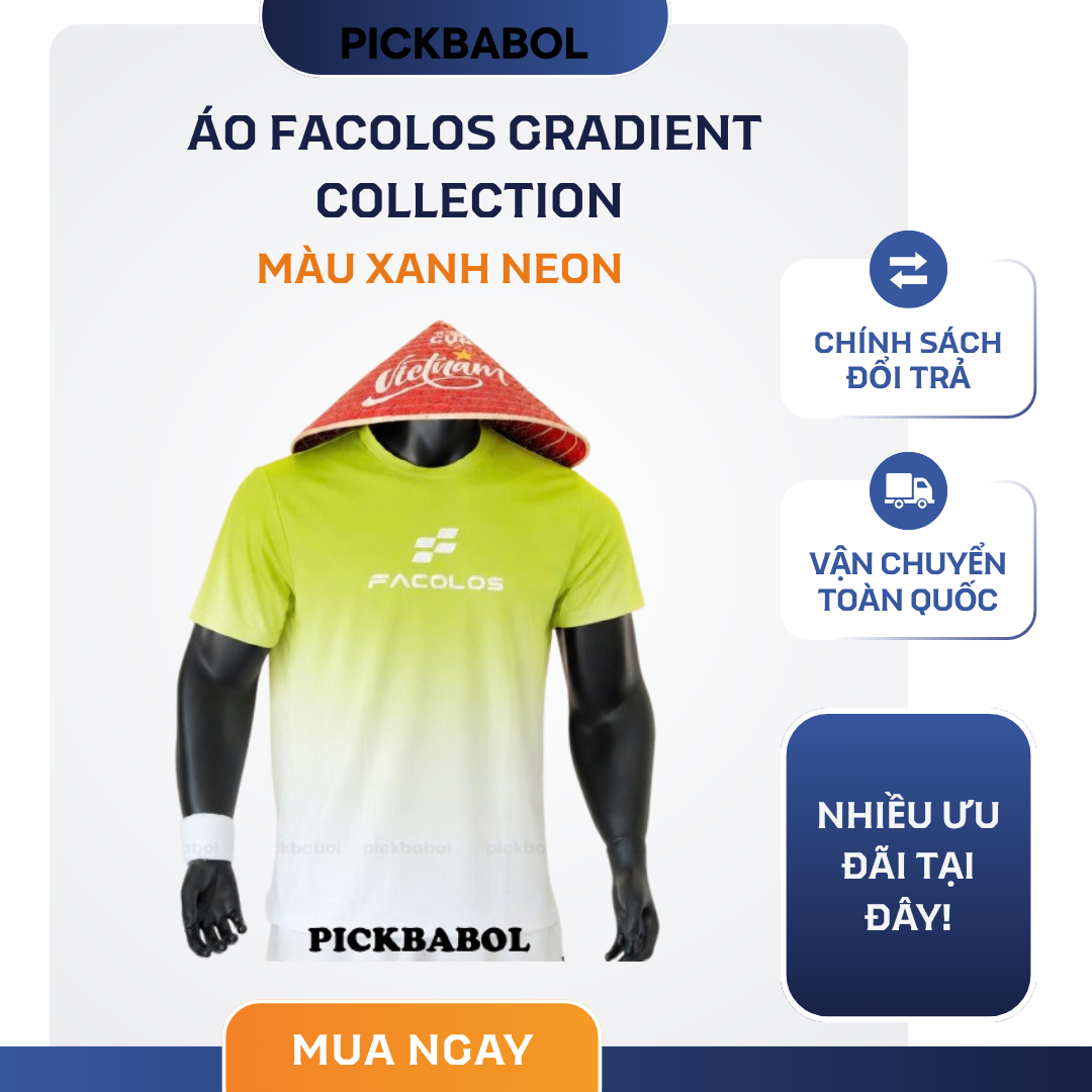  Áo Thi Đấu  Pickleball Facolos Gradient Collection - Xanh Neon 