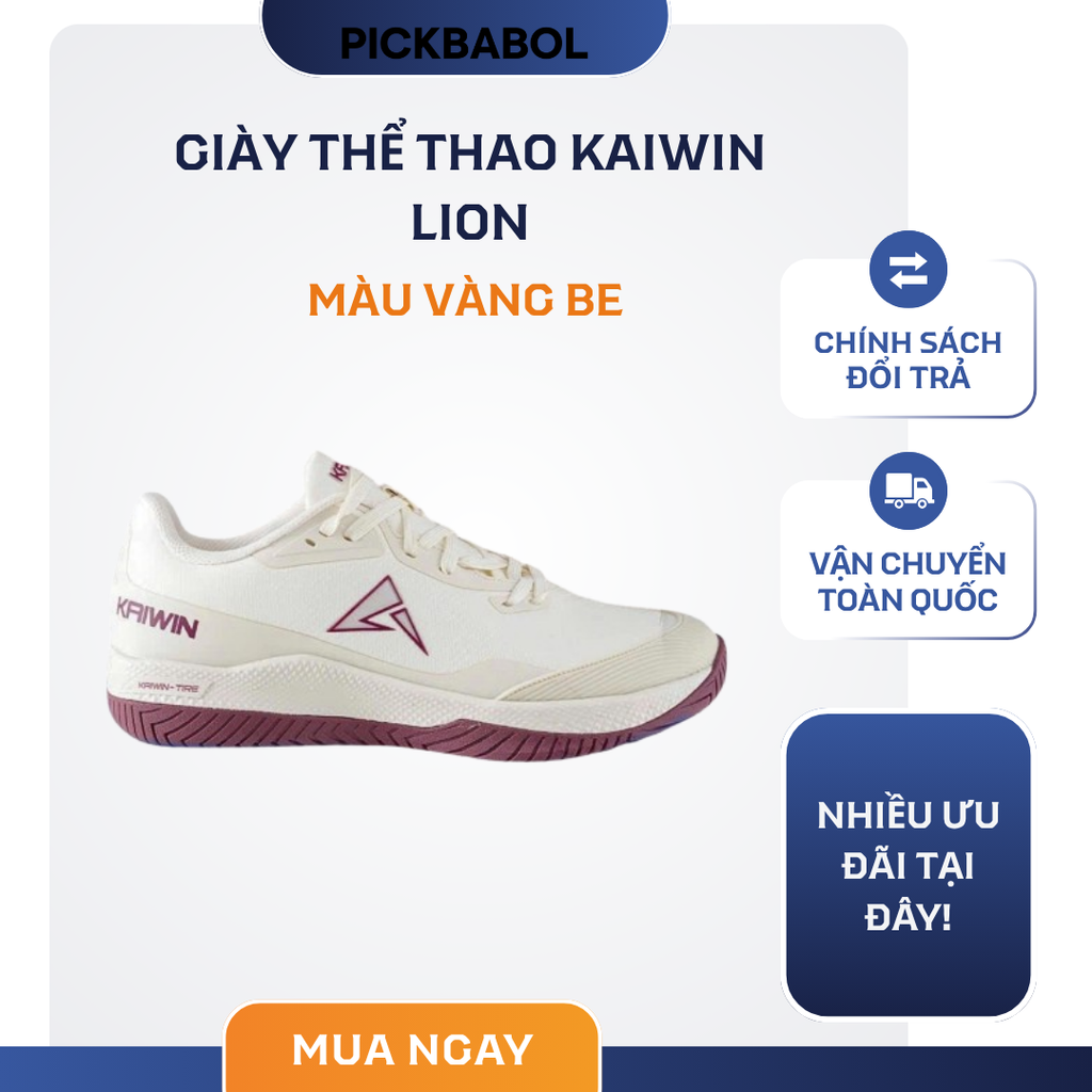  Giày thể thao KaiWin Lion - Màu vàng be 