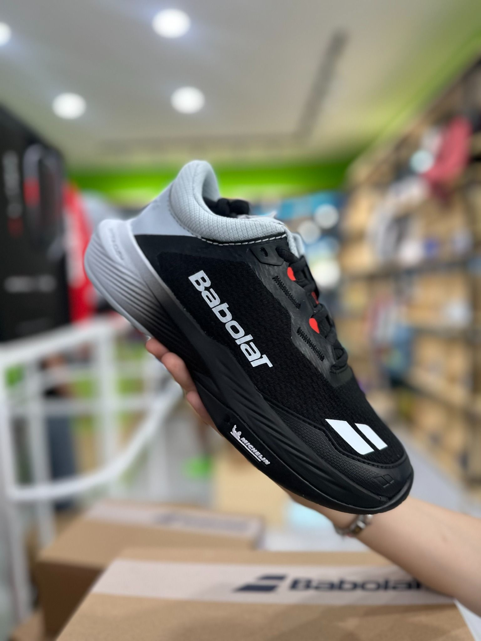  Giày Babolat SFX 4 - Đen Xanh 