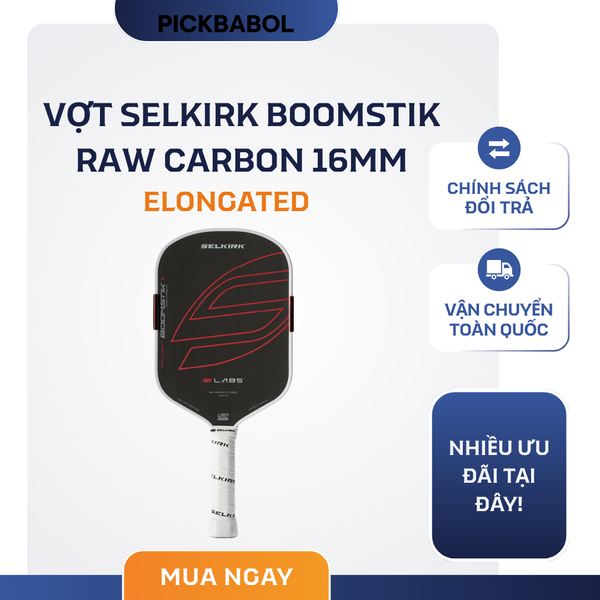  Vợt Selkirk Boomstik Raw Carbon 16mm 